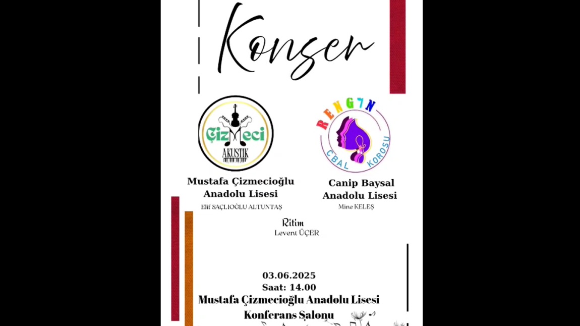 İKİ LİSEDEN UNUTULMAZ BİR MÜZİK KONSERİ
